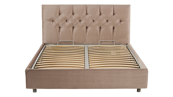 Кровать Fendi, 200х200, Тк. Glance Caramel, С анатомической решеткой, слайд №48