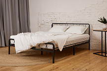 Комплект кровать Briana (Бриана) черный шагрень + матрас Line new Mode, слайд №1